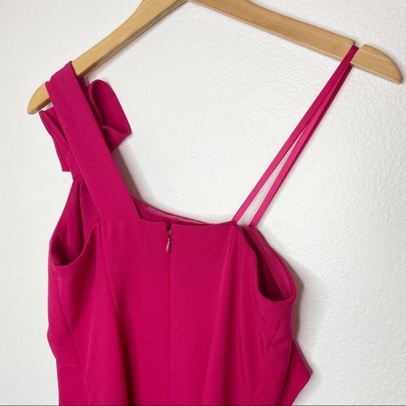 Adrianna Papell Pink One Shoulder Cocktail Dress 2 - Picture 6 of 11